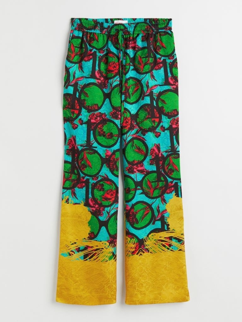 Iris Apfel X H&M 100 Birthday Glasses Print Wide Leg Pants